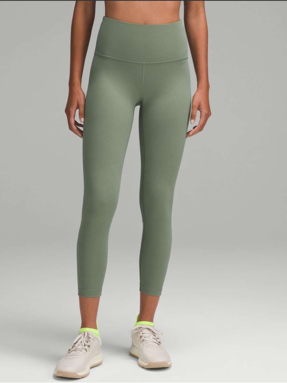 NWOT Lululemon Matching Ribbed Grey Eucalyptus Set. Size 4 - Picture 12 of 12